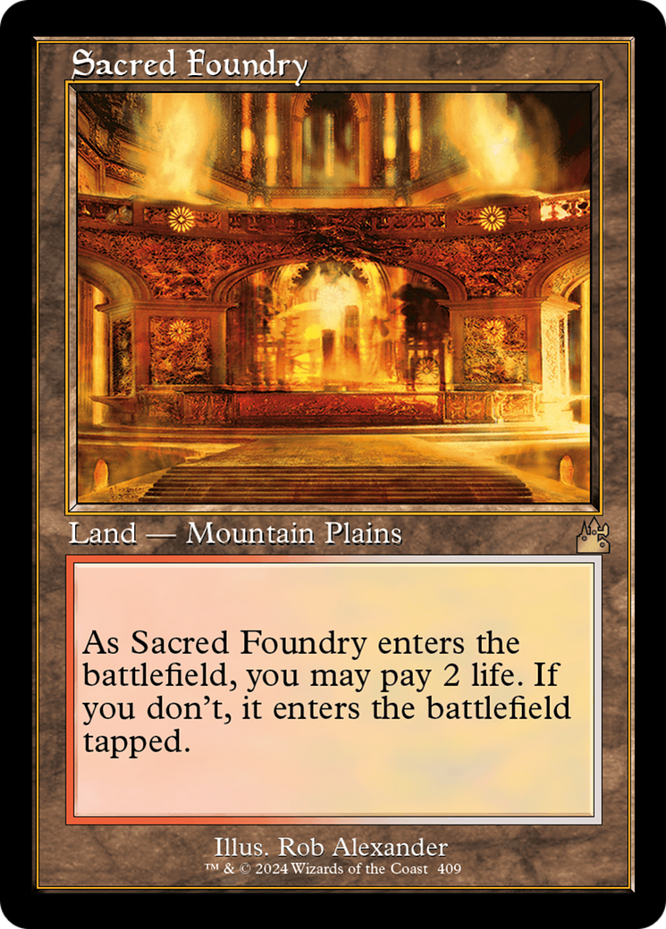 Sacred Foundry (Retro) (409) Foil - Ravnica Remastered