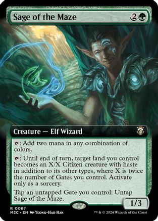 Sage of the Maze (Extended Art) (067) Ripple Foil - Commander: Modern Horizons 3