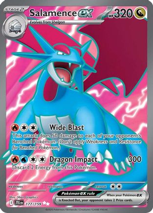 Salamence ex (Full Art) (177) Holofoil - Journey Together
