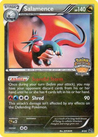 Salamence (Regional Championships) (8) Reverse Holofoil - League & Championship Cards