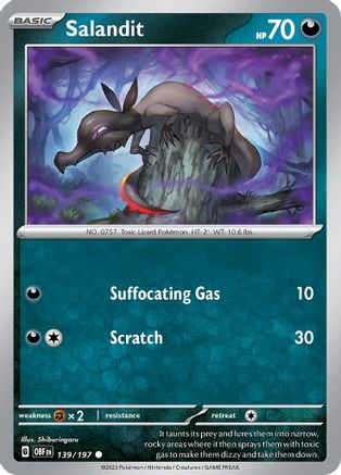 Salandit (139) Reverse Holofoil - Obsidian Flames