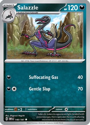 Salazzle (140) Reverse Holofoil - Obsidian Flames