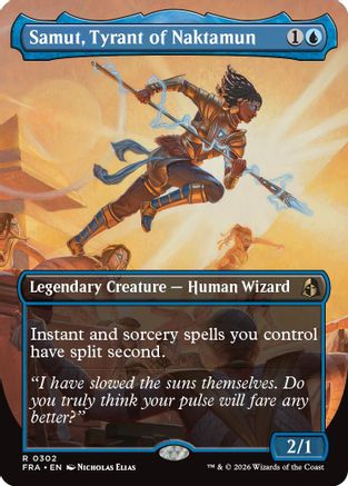 Samut, Tyrant of Naktamun (Borderless Echoed Pairs) (302) Foil - Reality Fracture