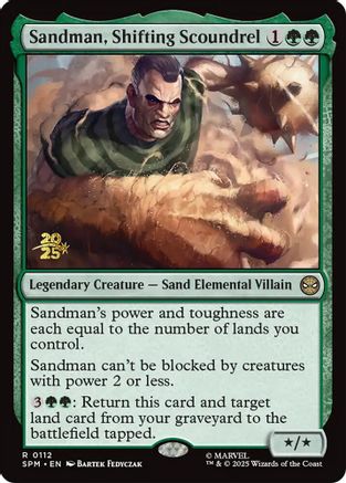 Sandman, Shifting Scoundrel (Prerelease) (112) Foil - Marvel's Spider-Man