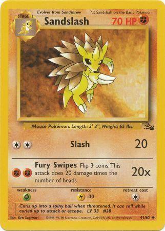 Sandslash (41) (Unlimited) - Fossil