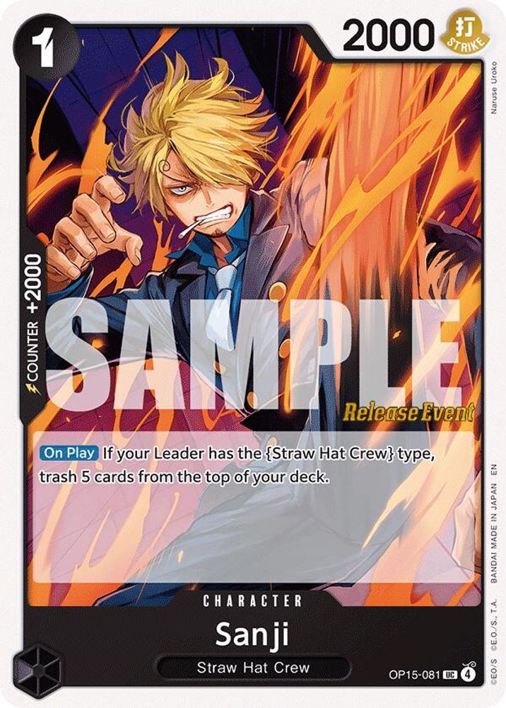 Sanji (OP15-081) Release Event Cards