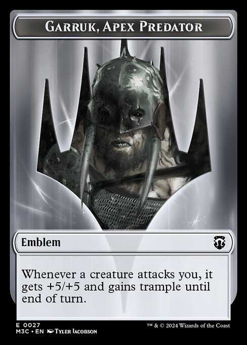 Saproling // Emblem – Garruk, Apex Predator (21/27) Ripple Foil - Commander: Modern Horizons 3 Tokens