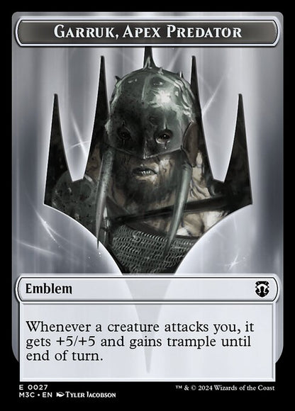 Saproling // Emblem – Garruk, Apex Predator (21/27) Ripple Foil - Commander: Modern Horizons 3 Tokens