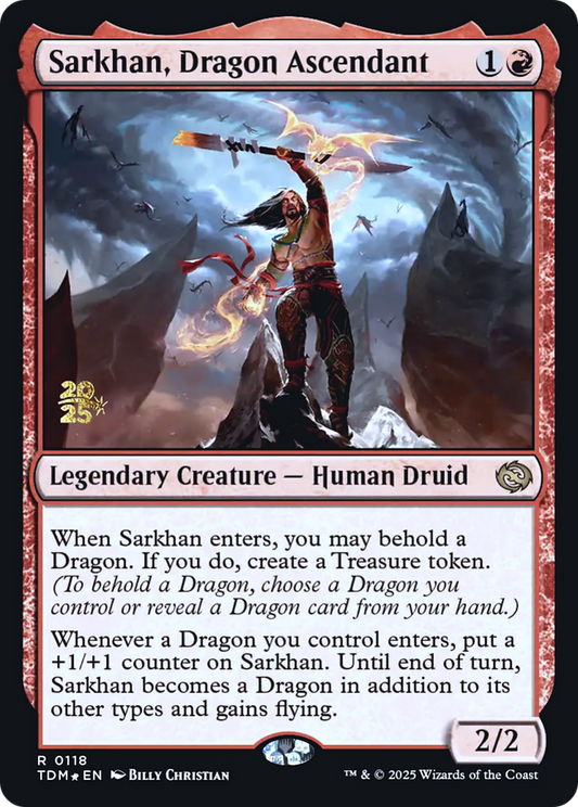 Sarkhan, Dragon Ascendant (Prerelease) (118) Foil - Tarkir: Dragonstorm