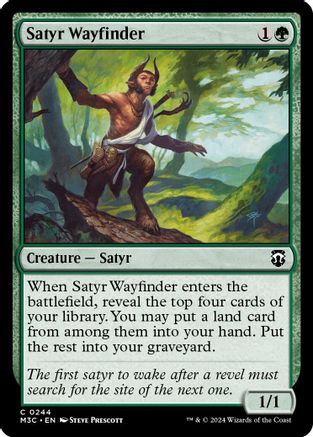 Satyr Wayfinder (244) Ripple Foil - Commander: Modern Horizons 3