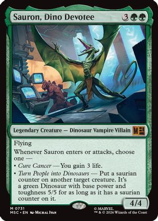 Sauron, Dino Devoteee (731) - Commander: Marvel Super Heroes