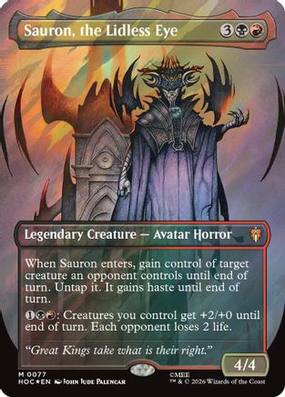 Sauron, the Lidless Eye (Borderless) (077) Surge Foil - The Hobbit: Eternal-Legal