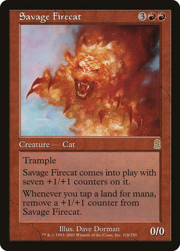 Savage Firecat (218) Foil - Odyssey