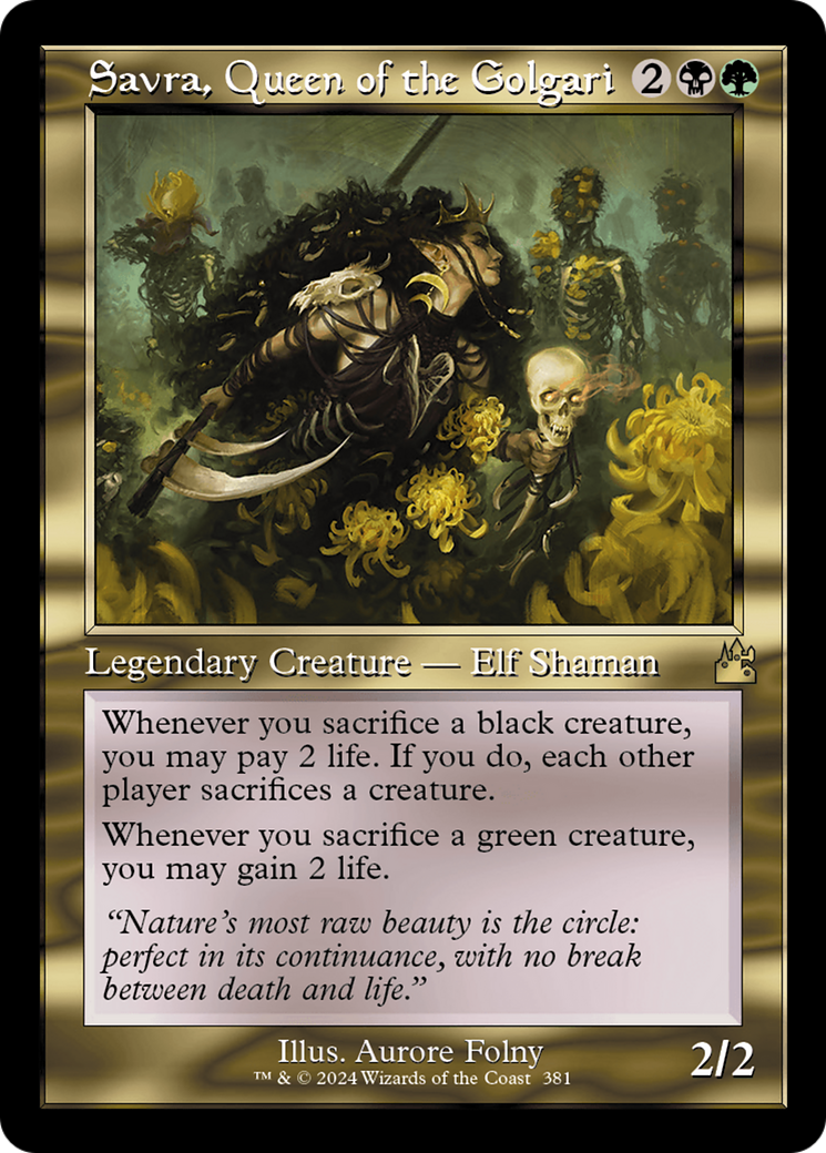 Savra, Queen of the Golgari (Retro) (381) Foil - Ravnica Remastered