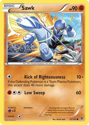 Sawk (52) Reverse Holofoil - Plasma Blast