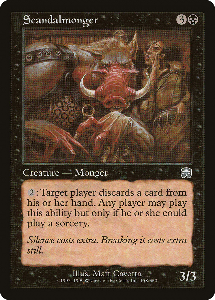 Scandalmonger (158) Foil - Mercadian Masques