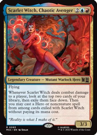 Scarlet Witch, Chaotic Avenger (093) - Commander: Marvel Super Heroes