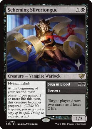 Scheming Silvertongue // Sign in Blood (Promo Pack) (099) - Secrets of Strixhaven