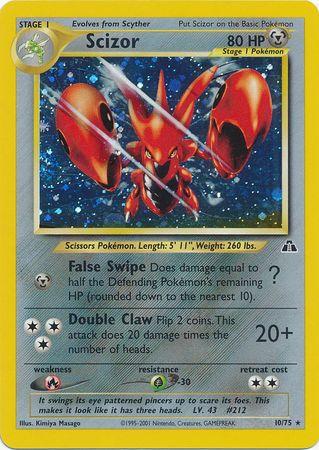 Scizor (10) (Unlimited) Holofoil - Neo Discovery