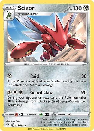 Scizor (128) Reverse Holofoil - Rebel Clash
