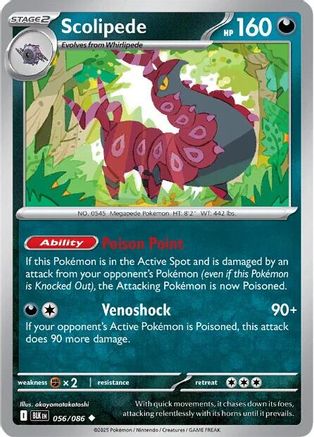 Scolipede (56) Reverse Holofoil - Black Bolt