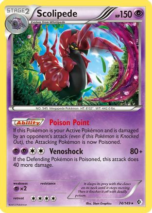 Scolipede (74) Reverse Holofoil - Boundaries Crossed