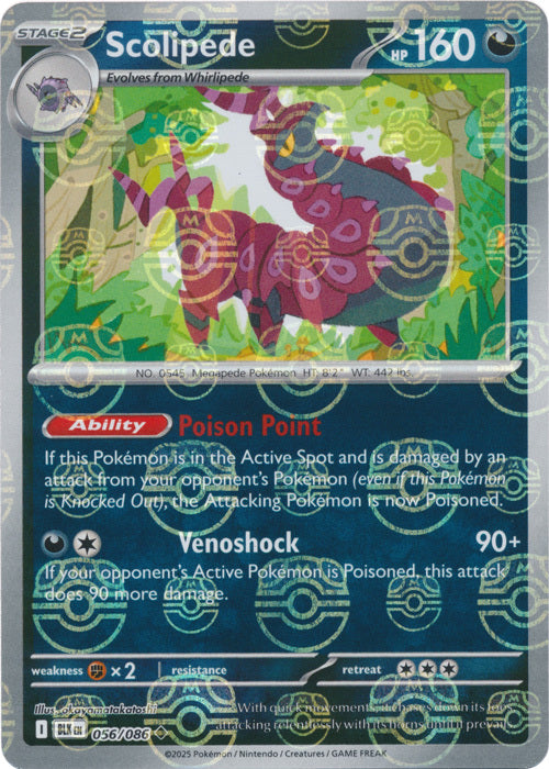Scolipede (Master Ball Pattern) (56) Reverse Holofoil - Black Bolt