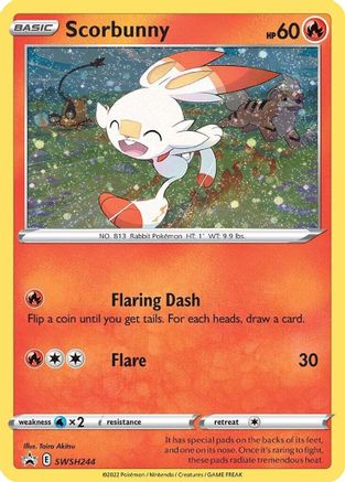 Scorbunny (Cosmos Holo) (SWSH244) Holofoil - Black Star Promos