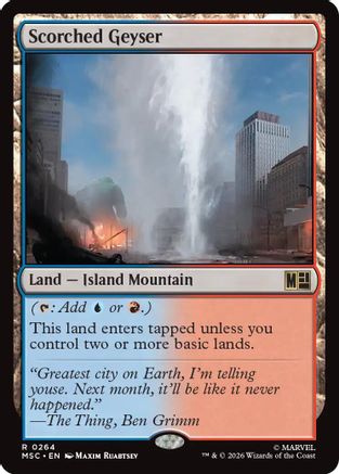 Scorched Geyser (264) Surge Foil - Commander: Marvel Super Heroes