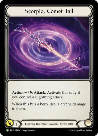 Scorpio, Comet Tail (GEM143-CF) Cold Foil - Gem Pack 5