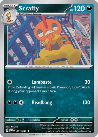 Scrafty (61) - Paldean Fates