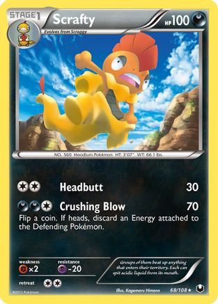 Scrafty (68) Reverse Holofoil - Dark Explorers