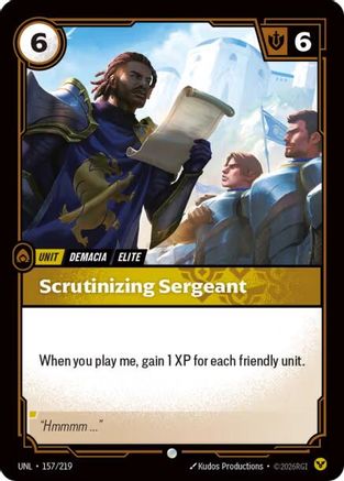 Scrutinizing Sergeant (157) Foil - Unleashed