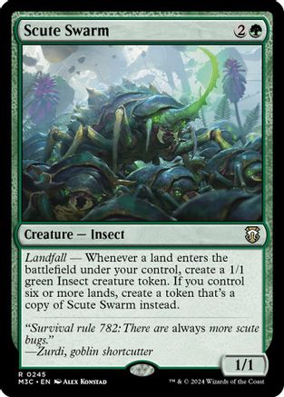 Scute Swarm (245) Ripple Foil - Commander: Modern Horizons 3
