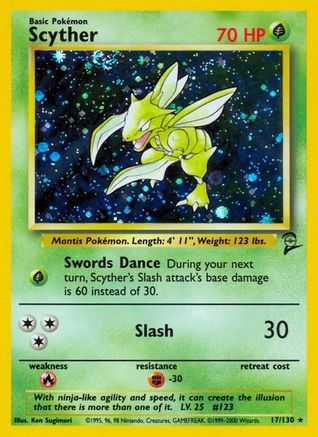 Scyther (17) Holofoil - Base Set 2