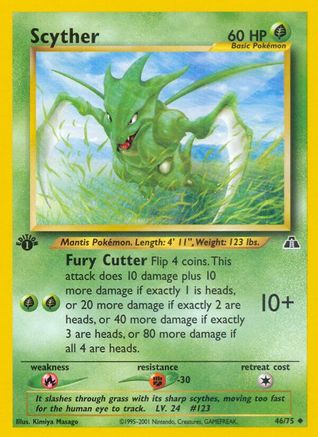 Scyther (46) (1st Edition) - Neo Discovery