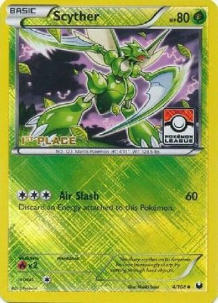 Scyther (Pokemon League) [1st Place] (4) Reverse Holofoil - League & Championship Cards