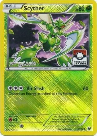 Scyther (Pokemon League) [2nd Place] (4) Reverse Holofoil - Dark Explorers