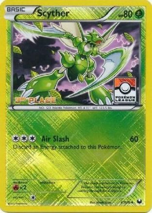 Scyther (Pokemon League) [3rd Place] (4) Reverse Holofoil - Dark Explorers