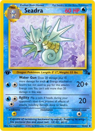 Seadra (42) (1st Edition) - Fossil