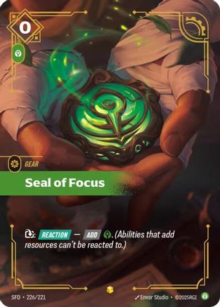 Seal of Focus (Overnumbered) (226) Foil - Spiritforged