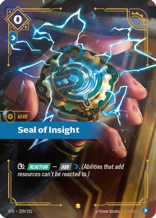 Seal of Insight (Overnumbered) (229) Foil - Spiritforged