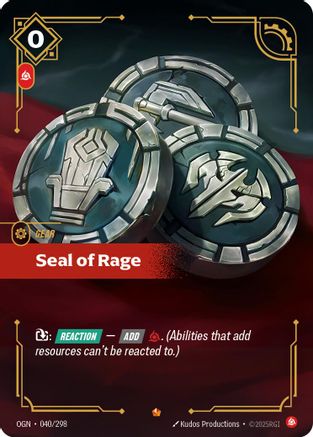 Seal of Rage (040) Foil - Origins