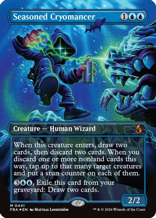 Seasoned Cryomancer (Borderless) (Secret Lair Bundle) (441) Foil - Reality Fracture