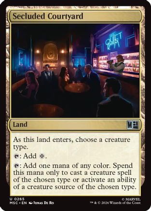 Secluded Courtyard (265) Surge Foil - Commander: Marvel Super Heroes