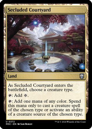 Secluded Courtyard (372) Ripple Foil - Commander: Modern Horizons 3