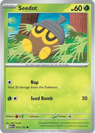 Seedot (13) Reverse Holofoil - Mega Evolution
