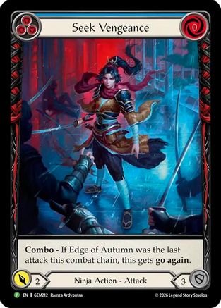 Seek Vengeance (Blue) (Micro Text) (GEM212) - GEM Pack