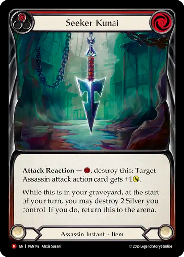 Seeker Kunai (PEN142) Rainbow Foil - Compendium of Rathe
