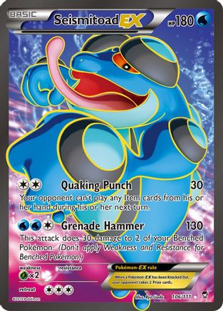 Seismitoad EX (Full Art) (106) Holofoil - Furious Fists